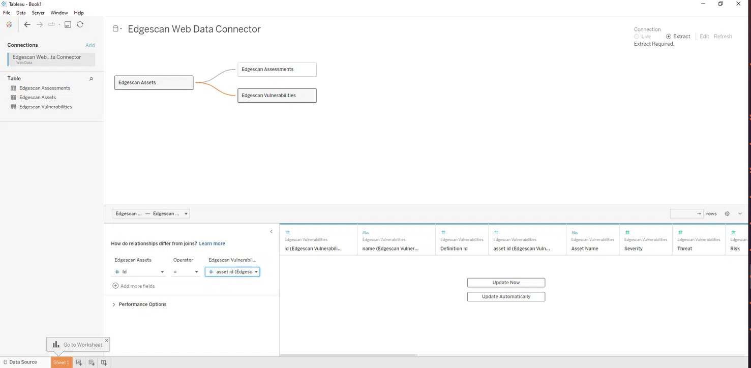 WDC page - Edgescan API key - Update now