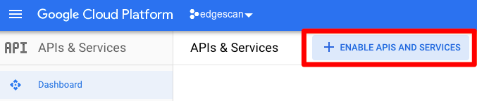 Google Cloud Platform - Edgescan - API Services