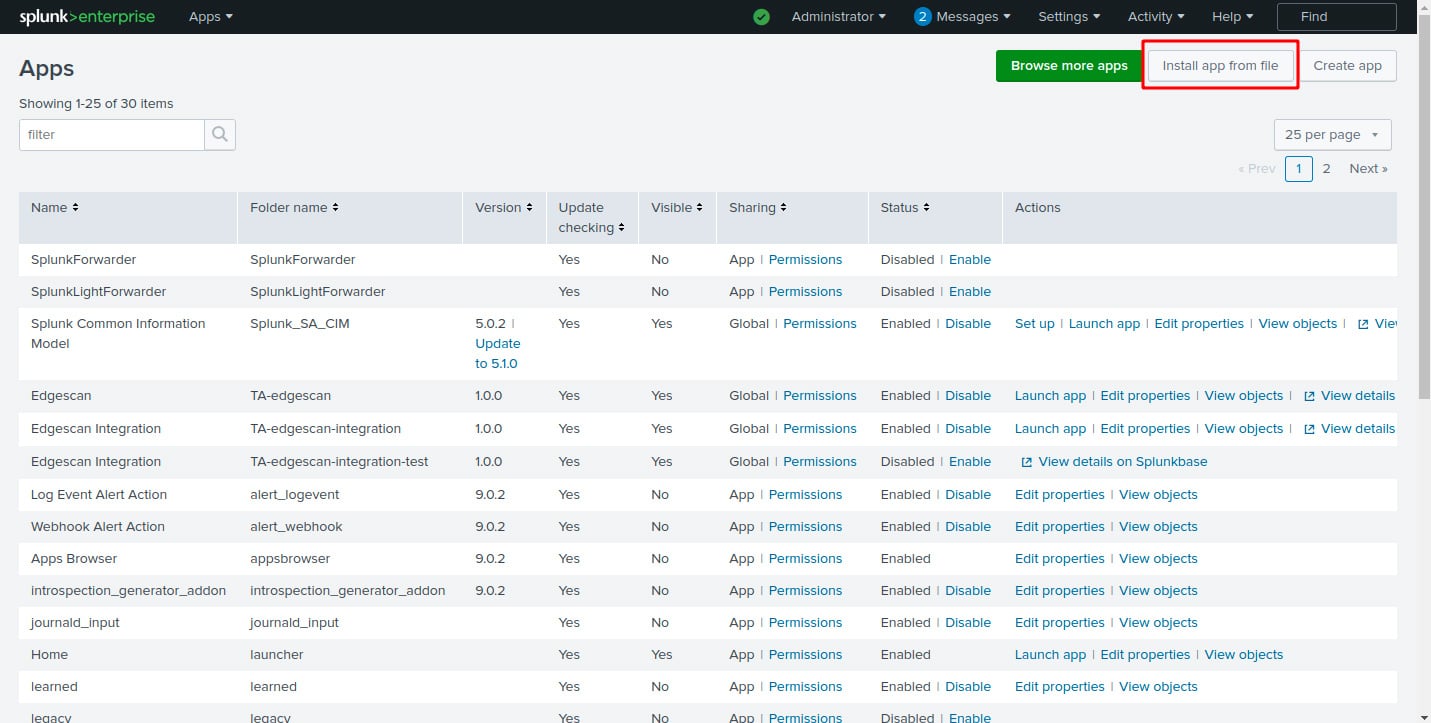 Splunk Enterprise Apps Preview