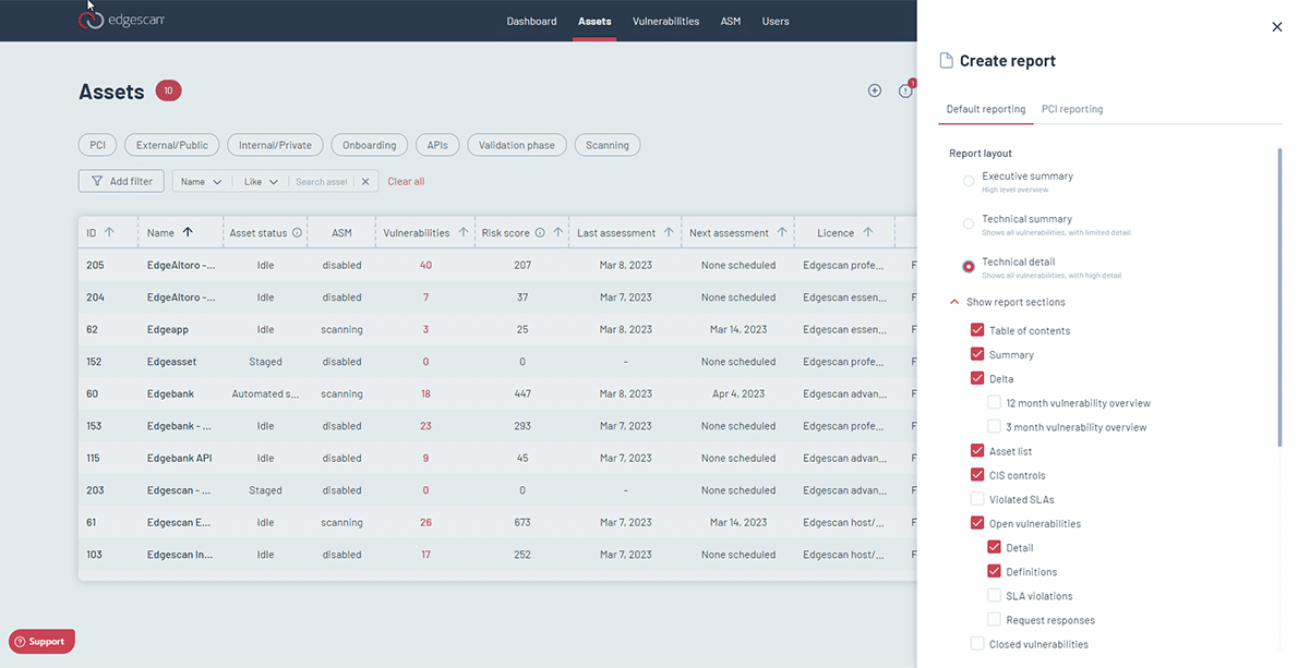 Edgescan's automated pen tests look at assets that can't be found with vulnerability scanning and that is why it's different from other penetration testing service providers