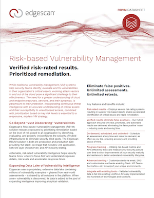 Risk based vulnerability management