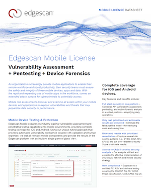 Edgescan Mobile License
